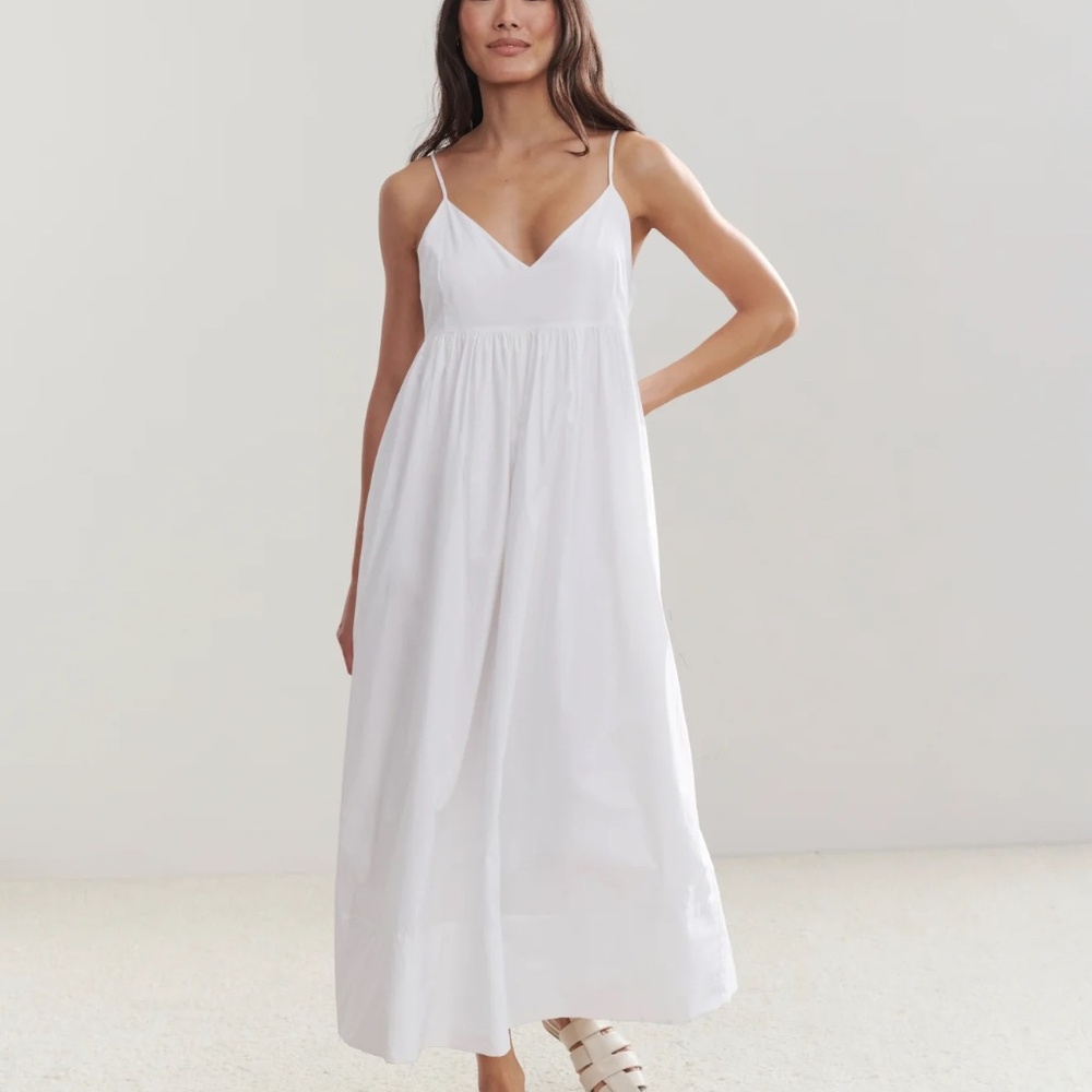 Jenni Kayne Scoop Neck Cove Dress white in size S